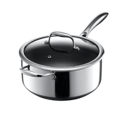 Hexclad Hybrid Saucepan with Lid, 5-Qt