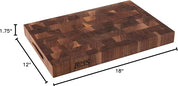John Boos Walnut Chopping Block, Reversible, End Grain, 1.75″ Thick (CCB Series)