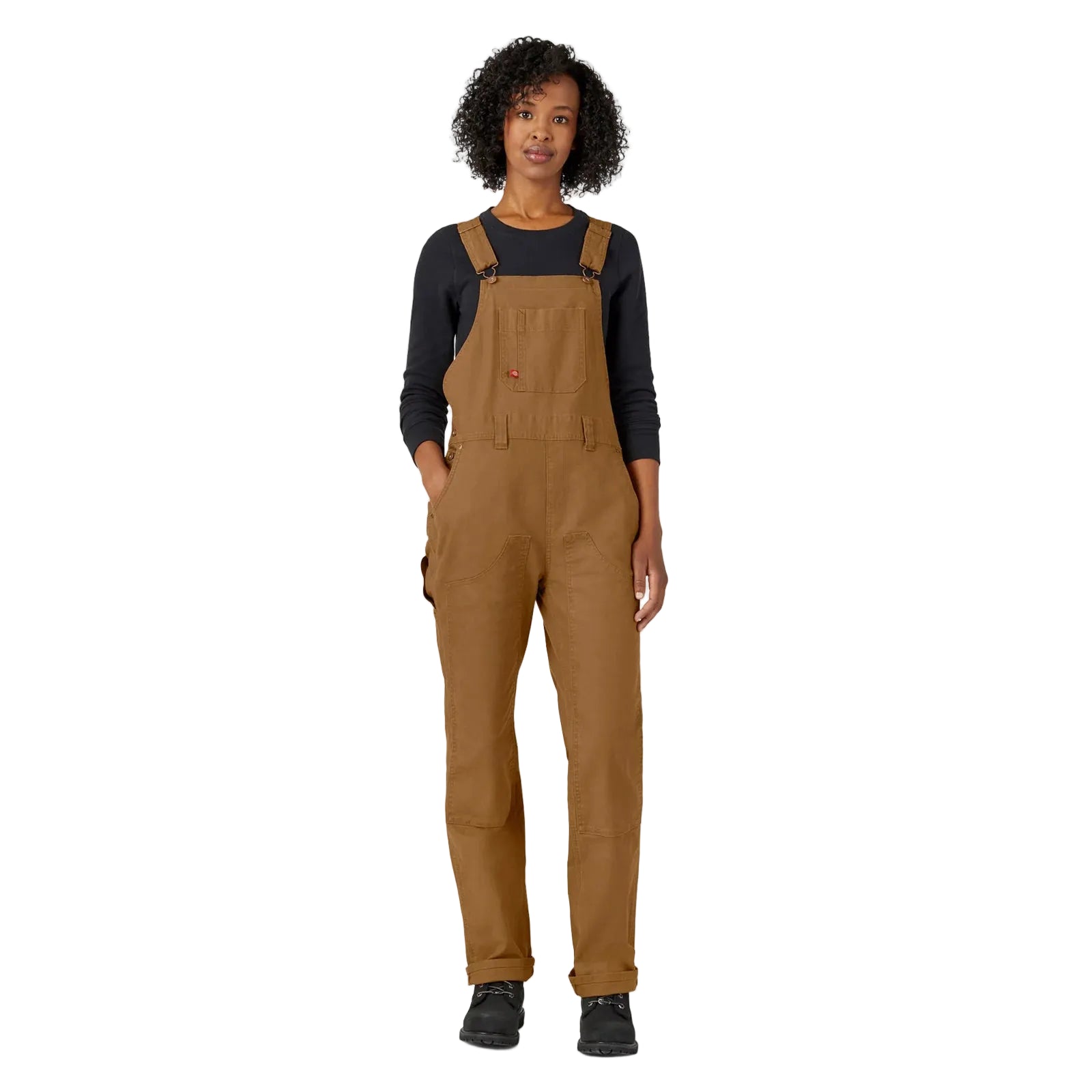 Dickies Women's Straight Fit Duck Double Front Bib Overalls