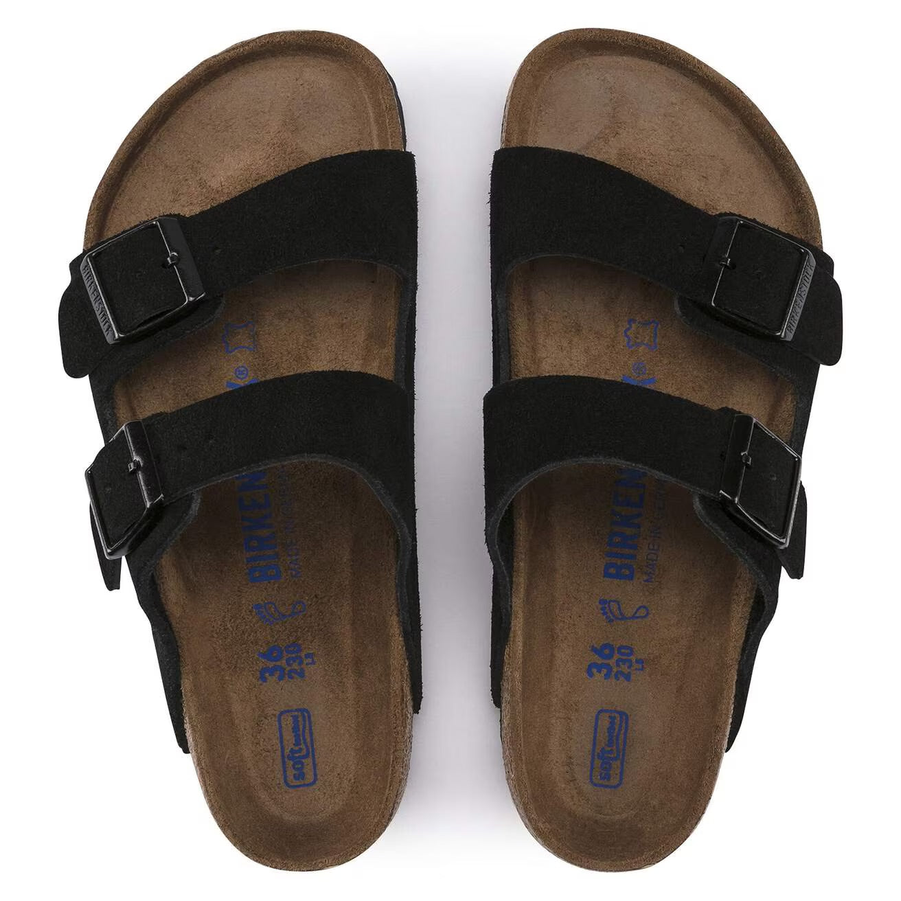 Birkenstock Unisex Arizona Soft Footbed Sandals in Suede Leather