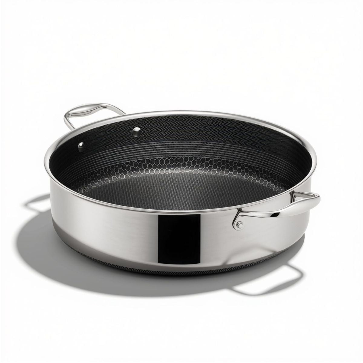 Hexclad  Hybrid Deep Sauté Pan/Chicken Fryer with Lid, 7-Qt