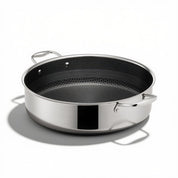 Hexclad  Hybrid Deep Sauté Pan/Chicken Fryer with Lid, 7-Qt