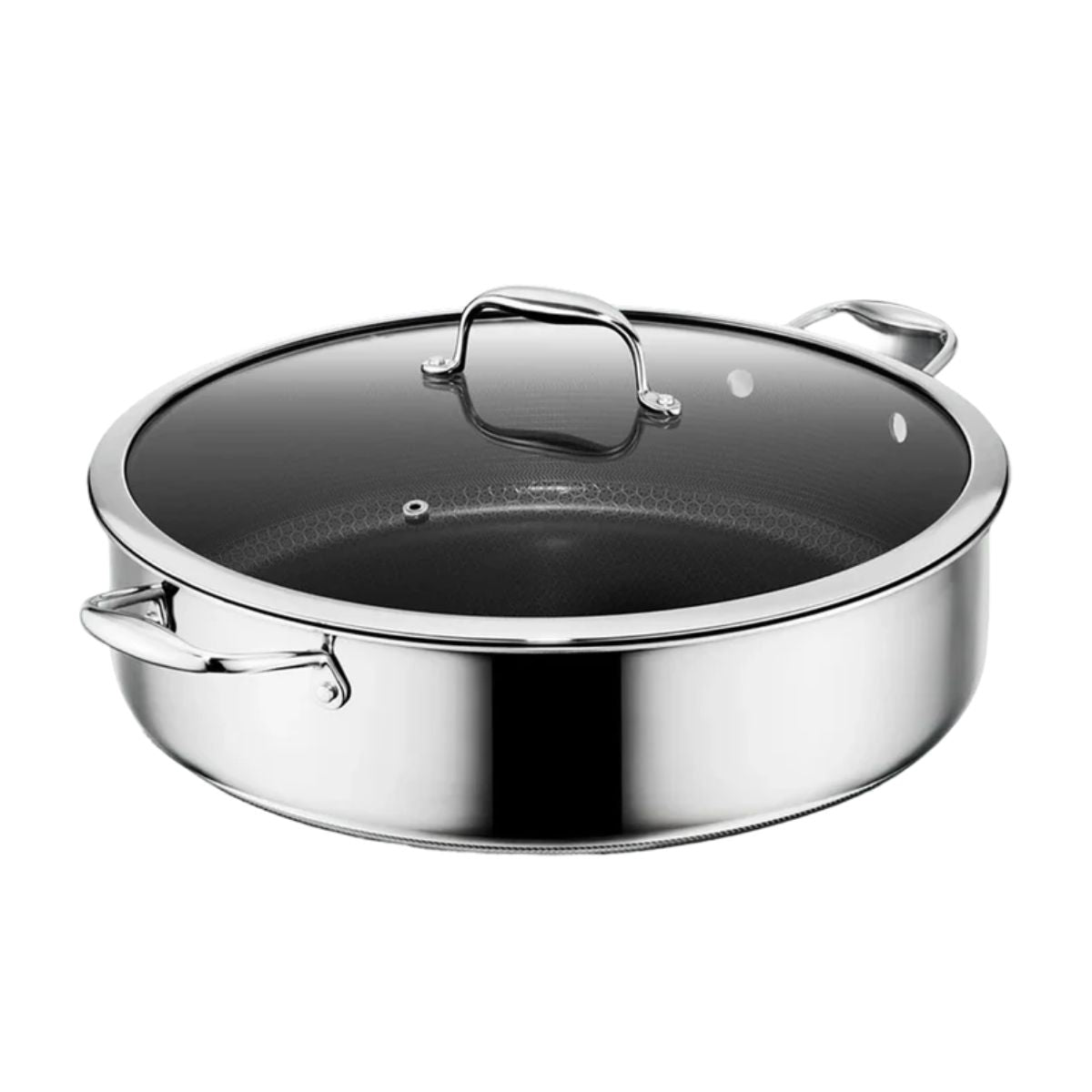 Hexclad  Hybrid Deep Sauté Pan with Lid