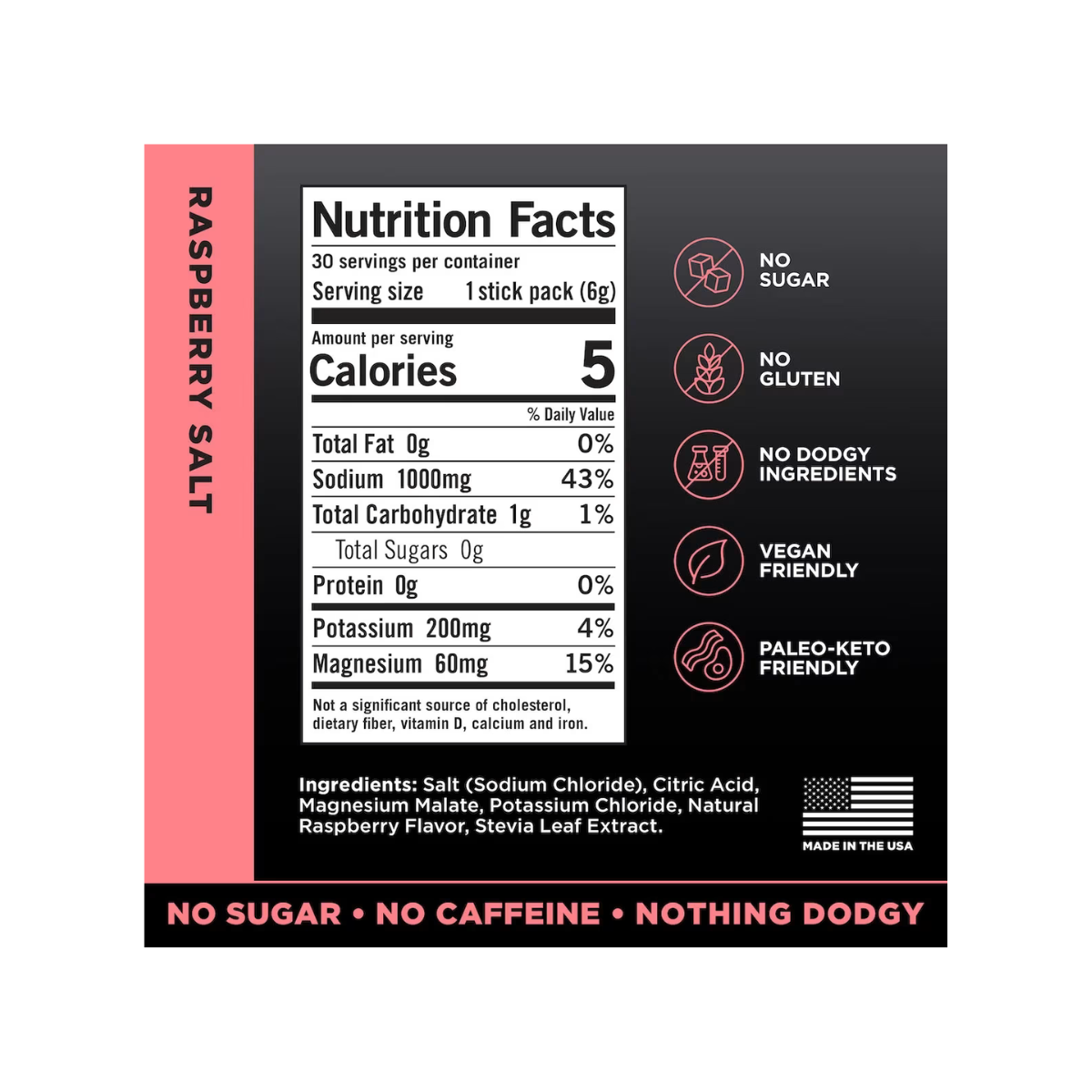 LMNT Zero-Sugar Electrolyte Powder Drink Mix - 30 Pack