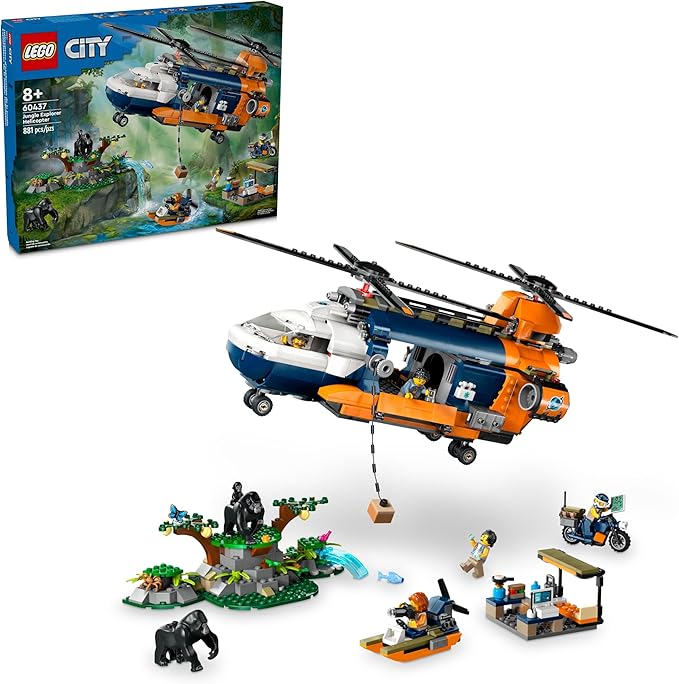 LEGO City Jungle Explorer Helicopter at Base Camp