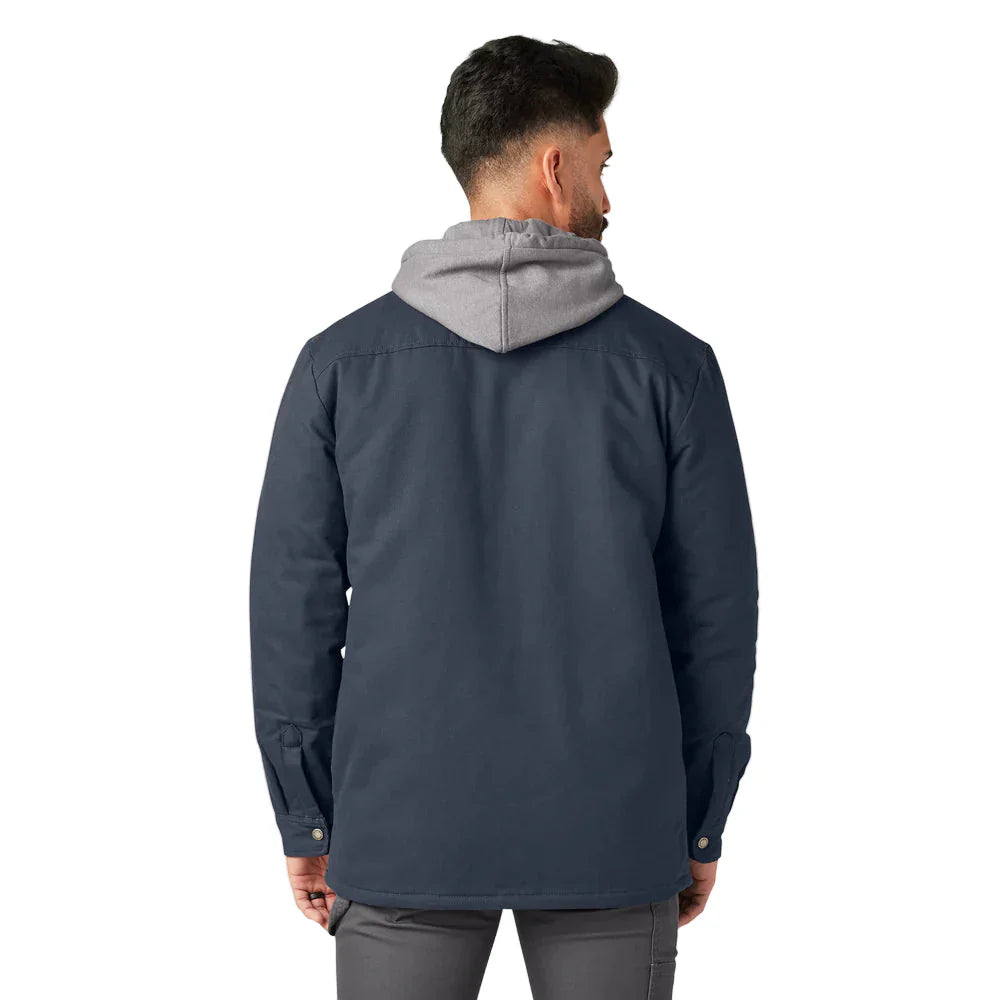 Dickies Men's Water Repellent Duck Hooded Shirt Jacket