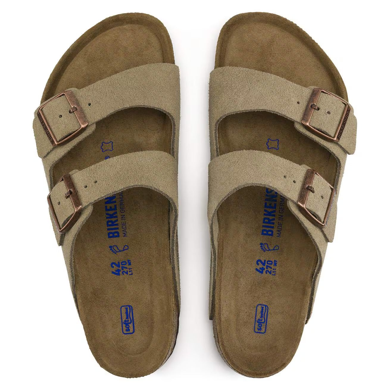 Birkenstock Unisex Arizona Soft Footbed Sandals in Suede Leather